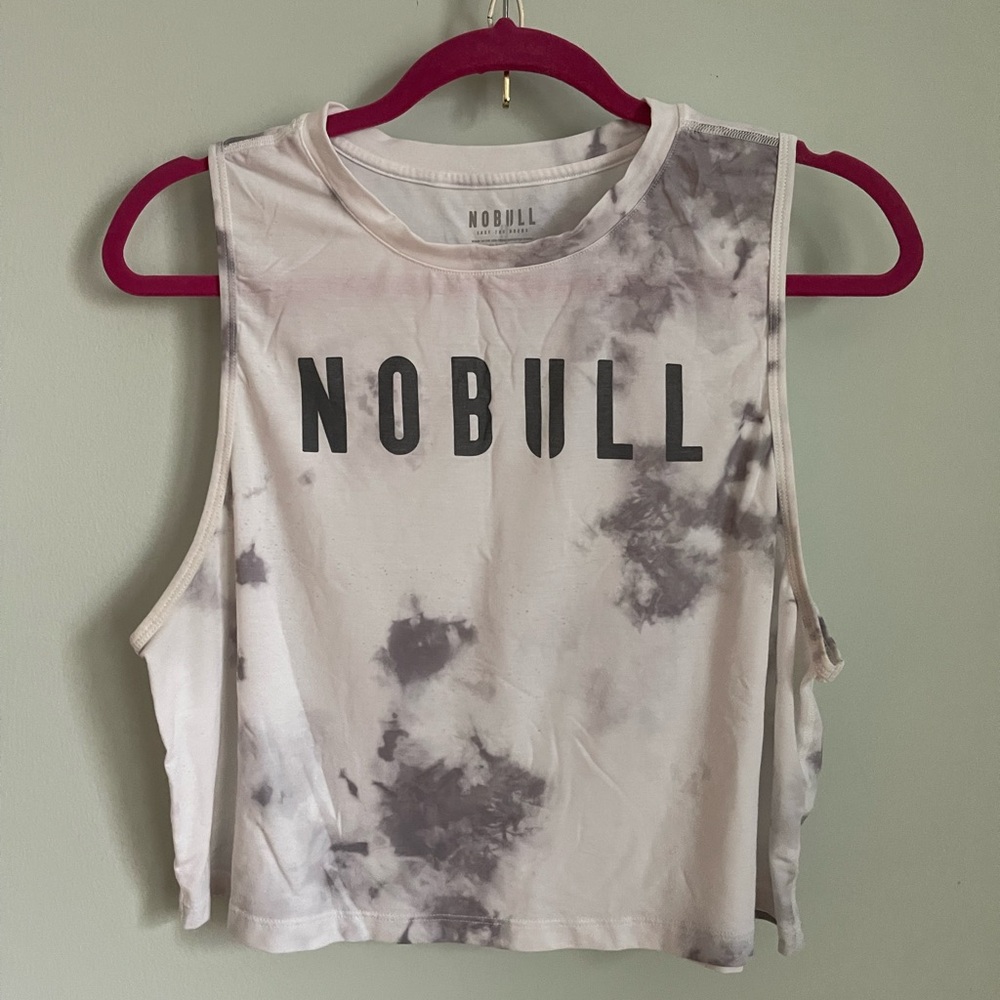 No Bull Muscle Tank White Tie-Dye Womens Size Large